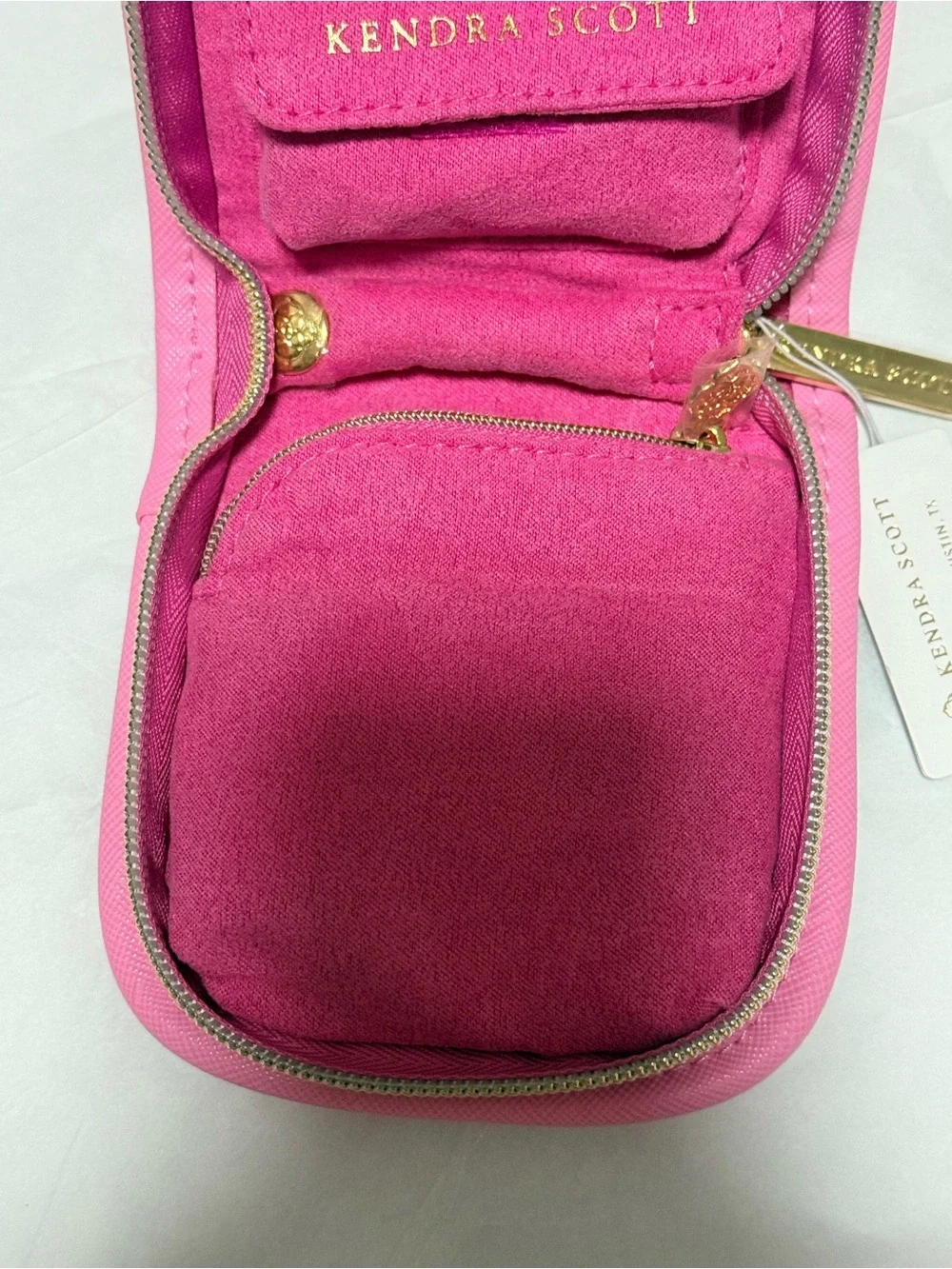 NWT Kendra Scott Travel Jewelry Wallet Pouch in Shimmer Pink - Picture 10 of 12